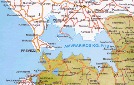 Αποτέλεσμα εικόνας για amvrakikos gulf map