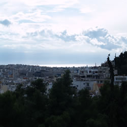 to the sea view Views of Athens from The Acropolis + Parthenon