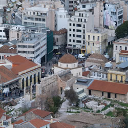 monastiraki sq and hadrians library