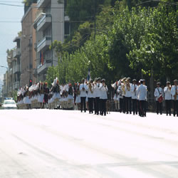 From the Presidential Guards Barracks to the Square entails a short march