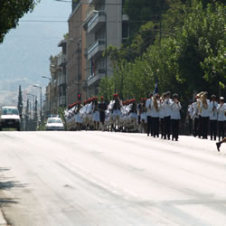 From the Presidential Guards Barracks to the Square entails a short march