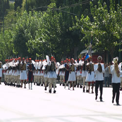 From the Presidential Guards Barracks to the Square entails a short march