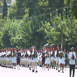 From the Presidential Guards Barracks to the Square entails a short march