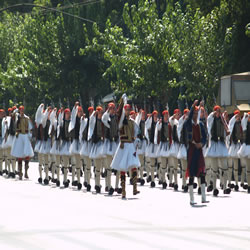 From the Presidential Guards Barracks to the Square entails a short march