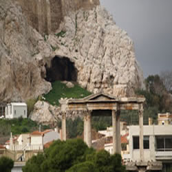 Hadrians Arch - cave of pan in backgrnd