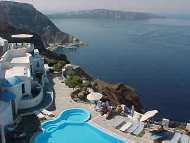 Harry's Greece Travel Guide weddings honeymoons and renewal of vows in cyclades islands santorini view from volcano villas santorini