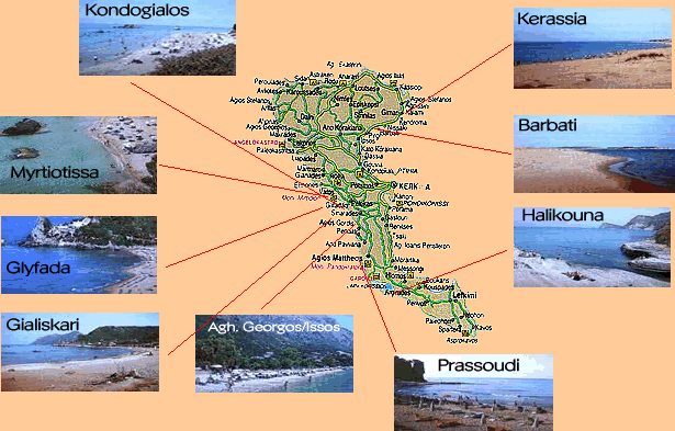 corfu map