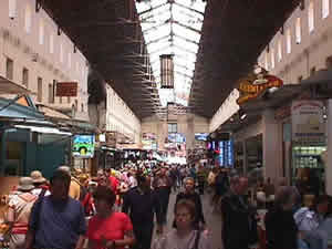 the interior of the market