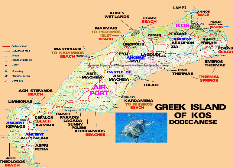 Tourist Map Of Kos 60 Photos Arptravels