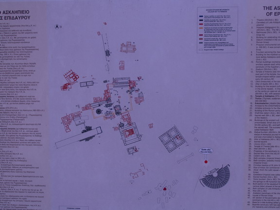 map of site of theater of epidavros