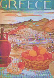 a poster of greece by spyros vassileiou