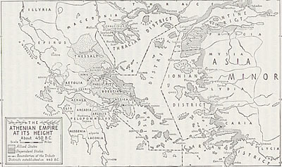 Click to see larger - The Athenian Empire at it height
