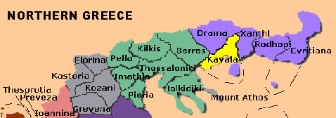 kavala northern greece map