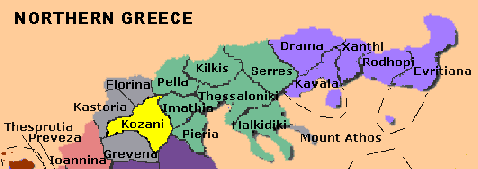 kozani-northern-greece-map