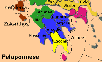 laconia map greece