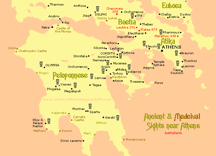 Map Of Ancient Greece Athens. when you arrive in Greece.