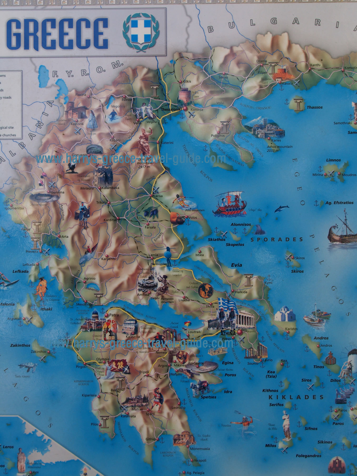 Greece Tourist Attractions Map 60 Photos Goodtravelcards