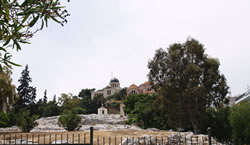 approaching the lower entrance pnyx