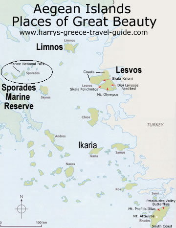 aegean islands map