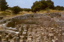 heated floor supports for the baths