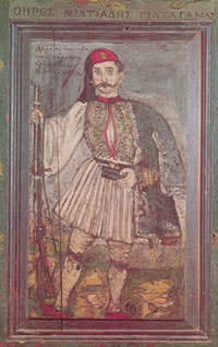 A work by Theophilos of hero Miltiadi Giataganas 

1886