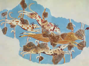 the boar hunt fresco is in Athens Nat Musem