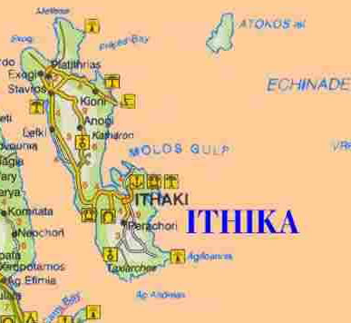 Map Of Ithaca Greece Map Of Ithaca Greece