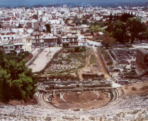 The modern and the ancient town
