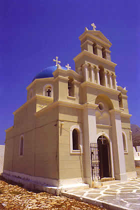 the Greek orthodox place of worship anaphi village