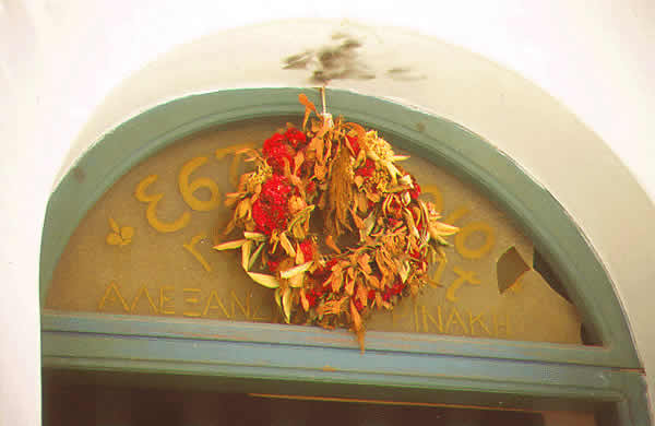 a splash of local decor via  a herbal wreath
