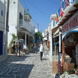 the water front town of anit-paros