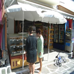the water front town of anit-paros
