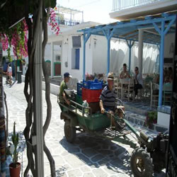 tricycle transport on main street to kastro