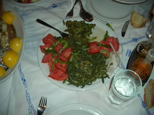 salad with the fish