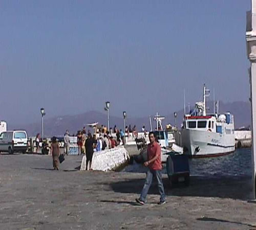 the dock area for delos in Mykonos