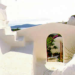 cycladic style acrchetecture