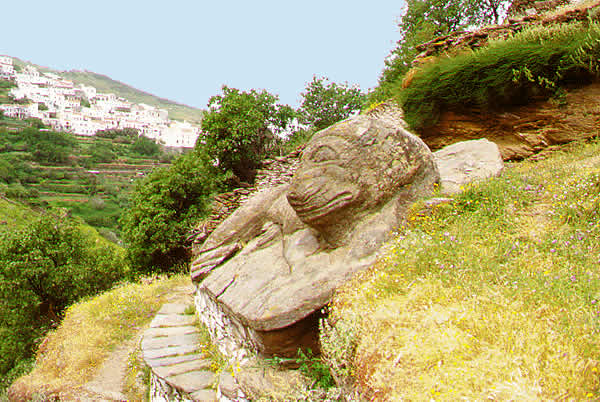stone lion carving