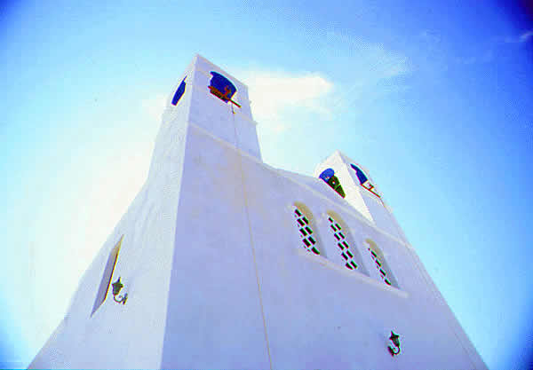 white cycladic church
