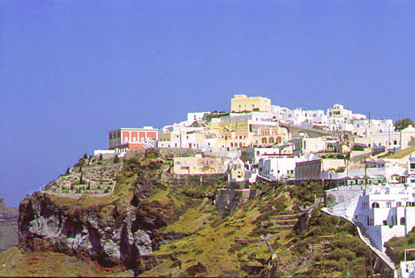 cliff face view of town