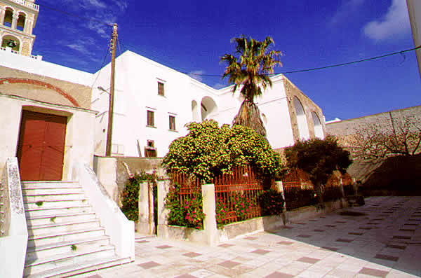 buildings are stone faced