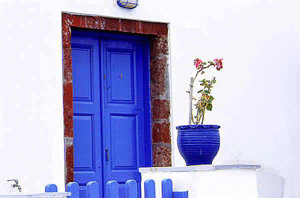 a nice blue painted door