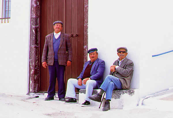 you lookin at me? 3 older men lounging around