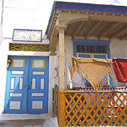 blue door