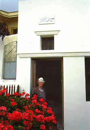 an old man in garden