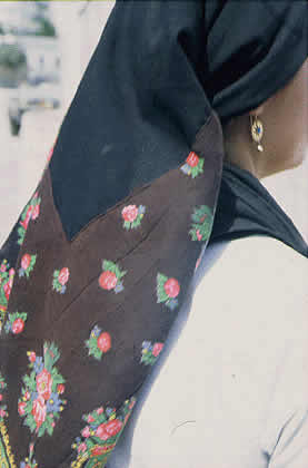 local embroidery of kerchief headwear