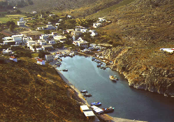 cove with houses and boats