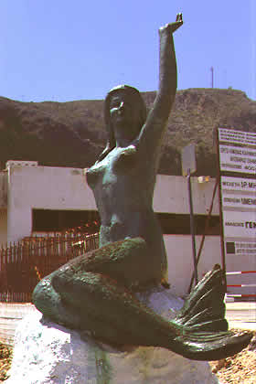 mermaid statue close up
