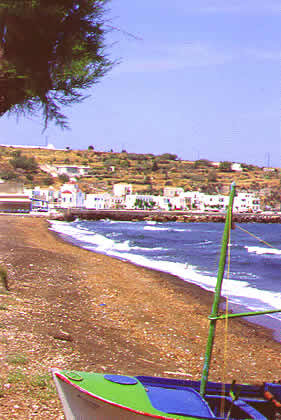 beach with fishing boat