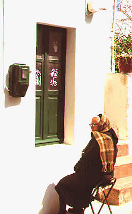 an elderly resident of the island