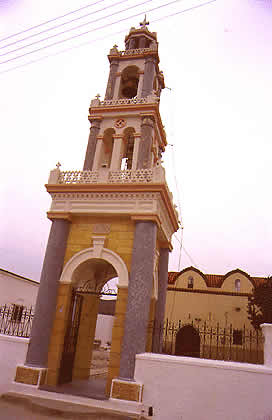 church bell tower is ornate